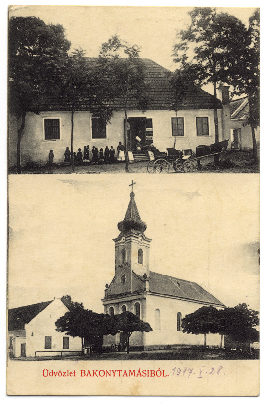 Bakonytamási, régi képeslap