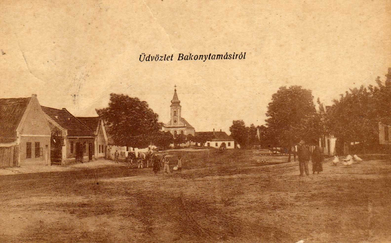 Bakonytamási, régi képeslap
