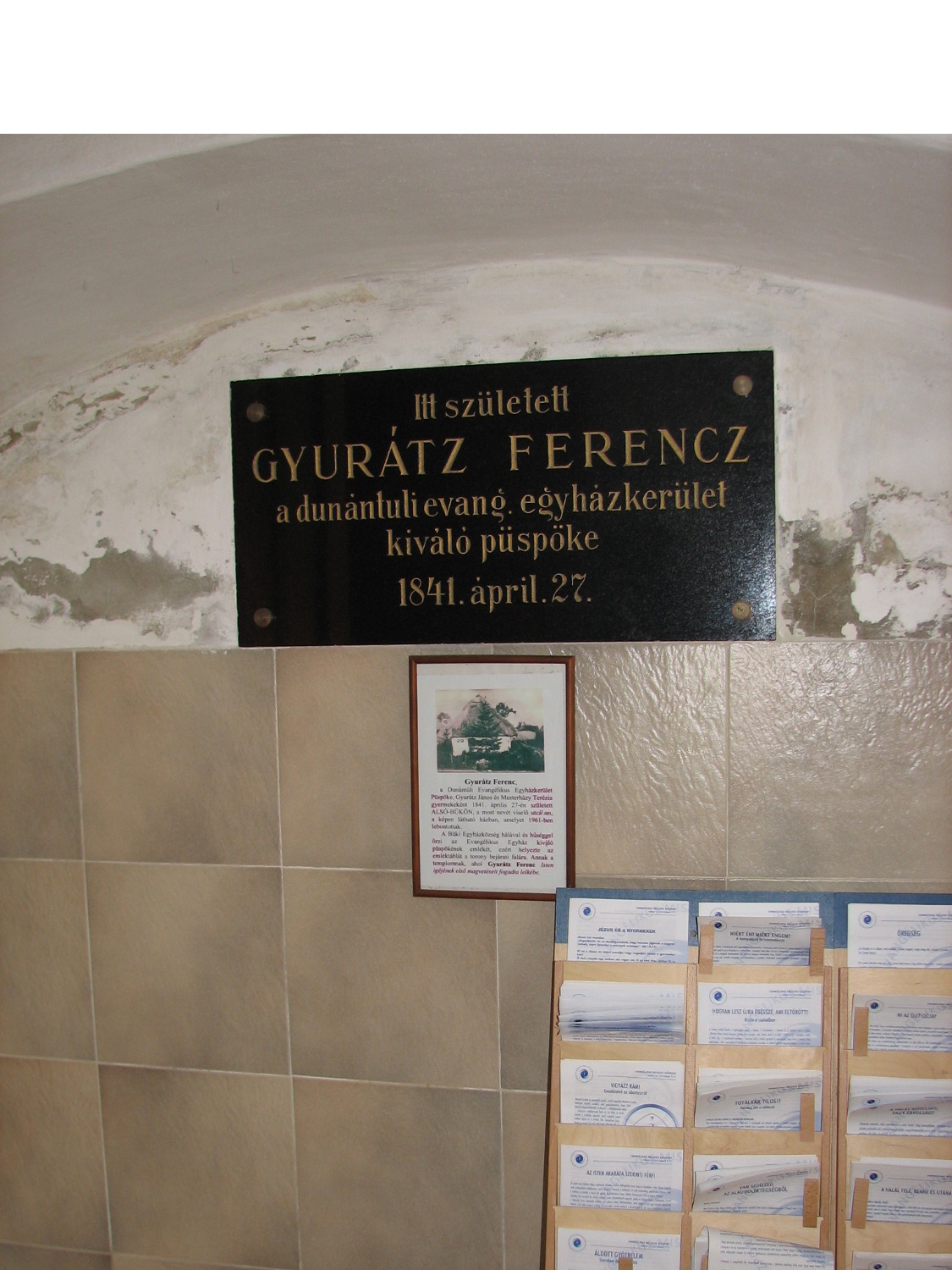 Gyurátz Ferenc emléktábla
