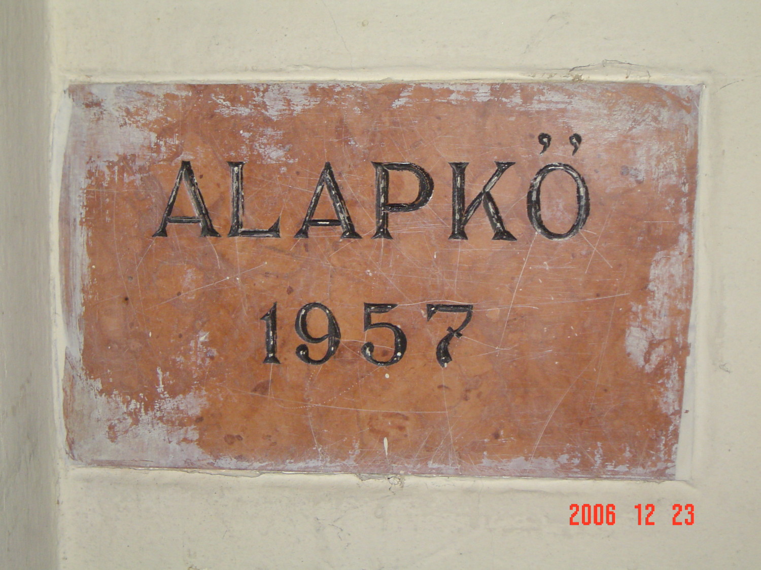 Győr-Ménfőcsanak, alapkő