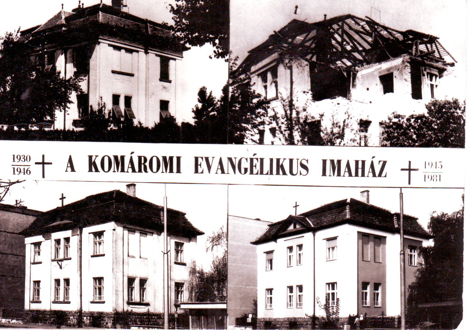 Komárom, képeslap az imaházról