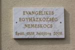 Emléktábla a nemeskocsi otthon falán