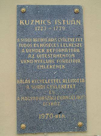 Kuzmics István emléktábla
