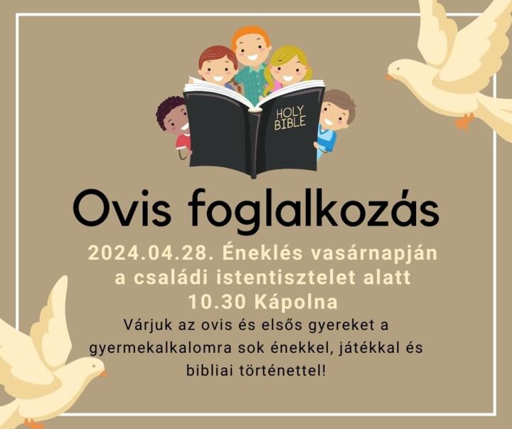 Újra várjuk az ovisokat gyerekalkalomra Újra várjuk az ovisokat gyerekalkalomra