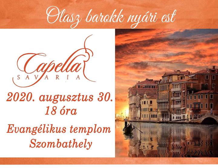 Capella Savaria hangverseny lesz templomunkban Capella Savaria hangverseny lesz templomunkban