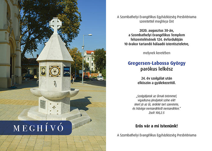 Hálaadó istentiszteleten búcsúzik Gregersen-Labossa György Hálaadó istentiszteleten búcsúzik Gregersen-Labossa György