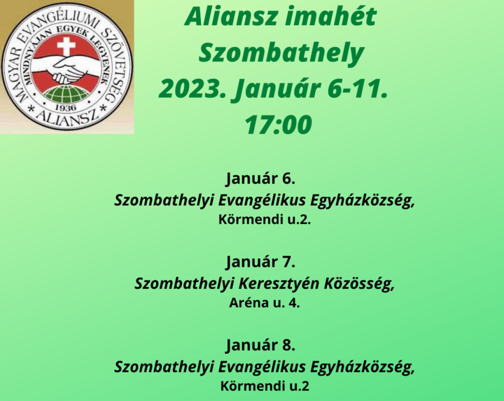 Aliansz imahtre hvjuk gylekezeti tagjainkat