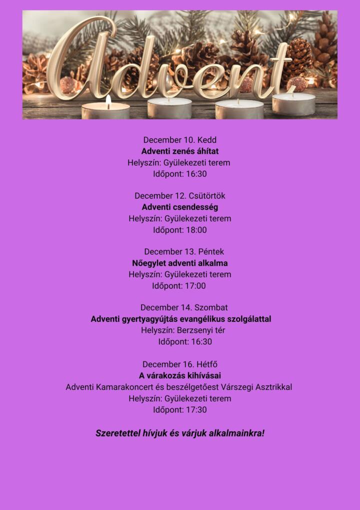 Adventi alkalmak
